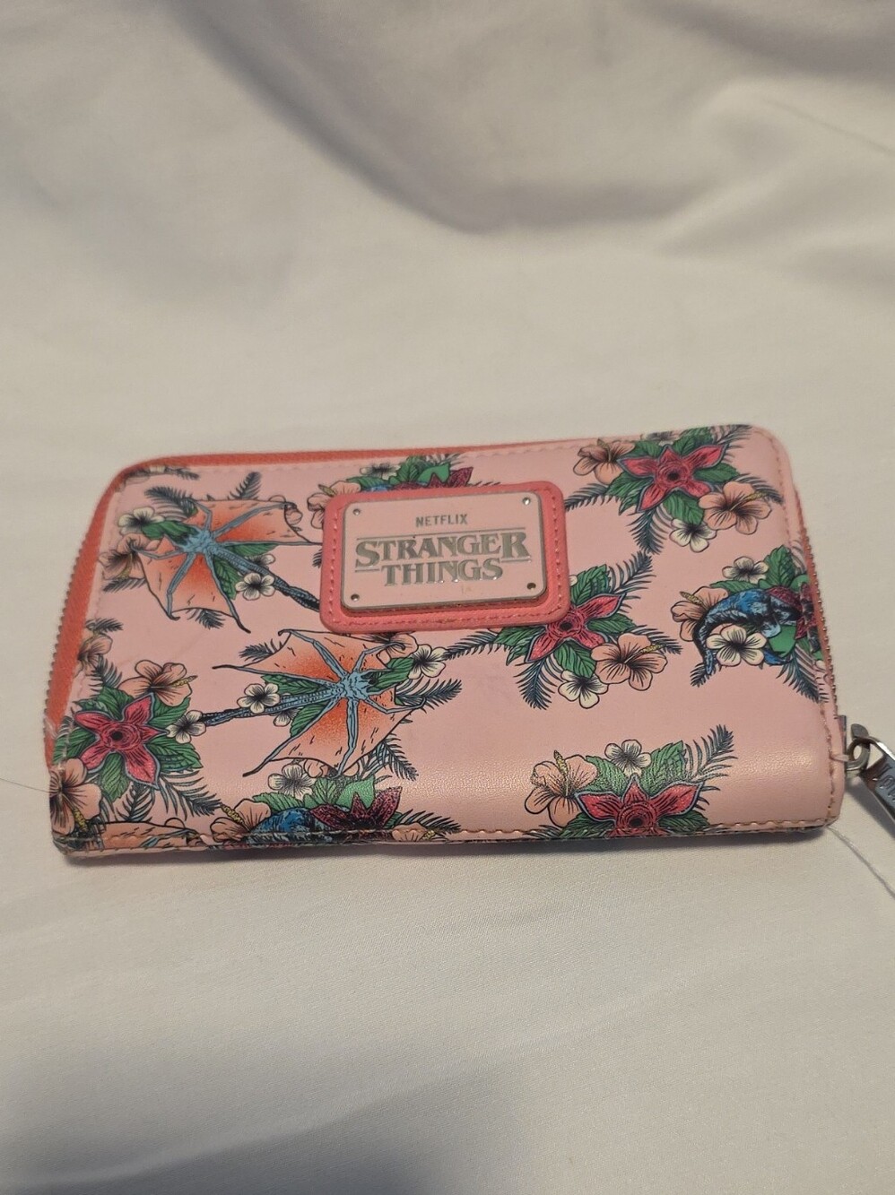 Loungefly Pink Tropical Stranger Things Zip Wallet